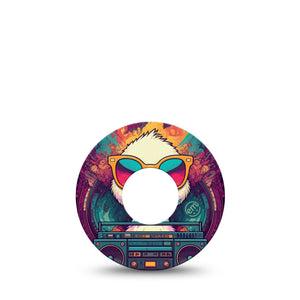 ExpressionMed Rad Duck Infusion Set Tape 5-Pack Tape Groovy Duck, Overlay Patch Continuous Glucose Monitor Design