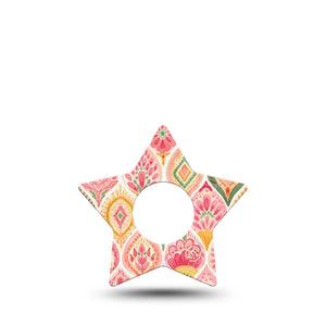 ExpressionMed Blush Infusion Star, 5-Pack blush pink pattern Waterproof Adhesive Tape For Insulin Pump