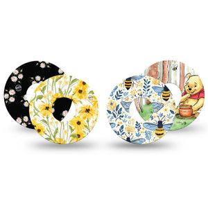 ExpressionMed Sunny Freestyle Libre 3 and Libre 3 Plus, 4-Pack Tape sunshine color palette Best Covers for CGM