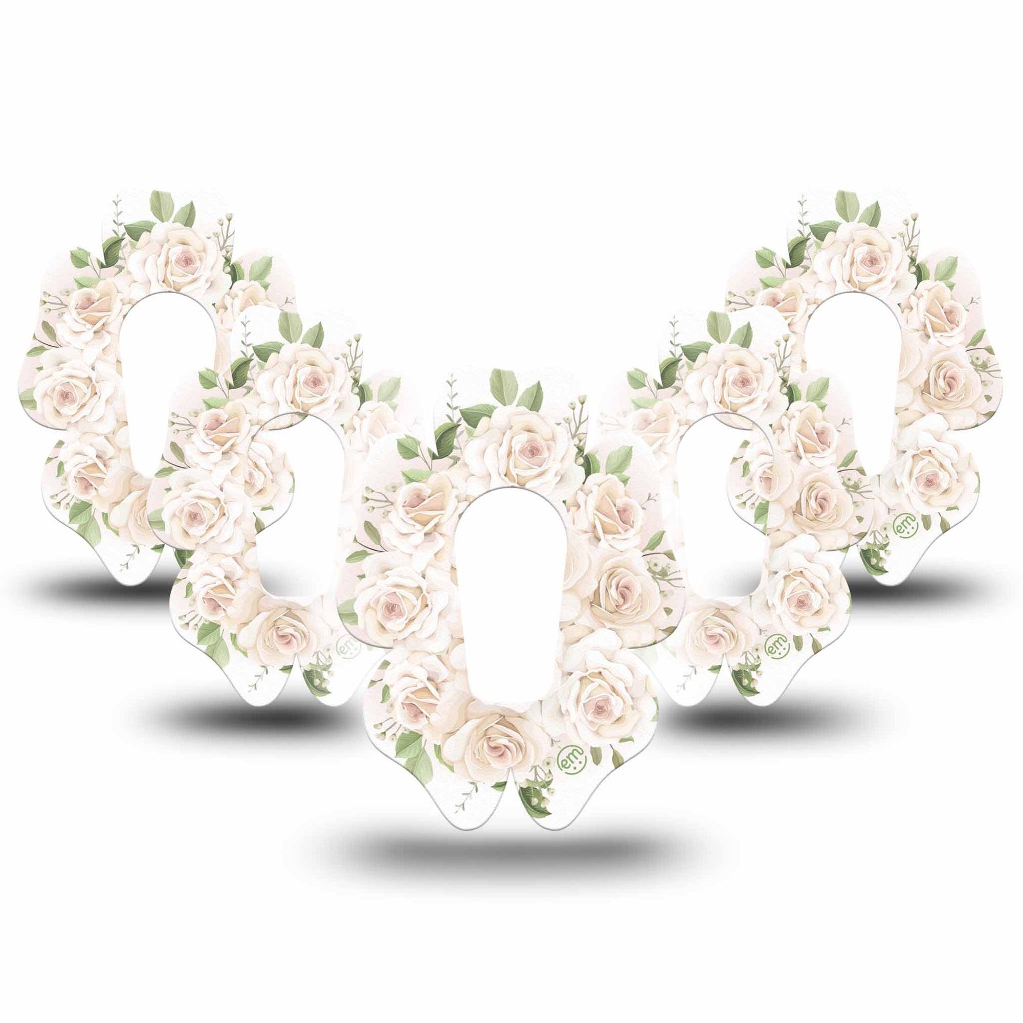 ExpressionMed Wedding Bouquet Dexcom G6 Flower Shape Tape 5-Pack Tape Floral Arrangement, Adhesive Patch Continuous Glucose Monitor Design