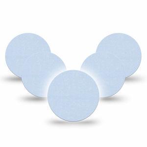 ExpressionMed Light Wash Jeans Freestyle Libre 3 and Libre 3 Plus Overpatch, 5-Pack Tape Solid Light Blue, Adhesive Patch CGM Design