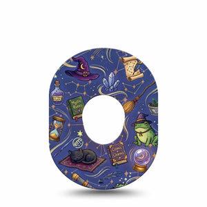 ExpressionMed Wizarding World Dexcom G7 and Dexcom Stelo Glucose Biosensor System, Single Tape magical world pattern Fixing Ring Patch for CGM