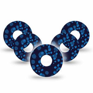 ExpressionMed Blue Drops Freestyle Libre 3 and Libre 3 Plus Tape, 5-Pack Tape Shades Of Blue Print, Adhesive Tape Continuous Glucose Monitor Design