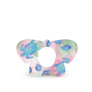 ExpressionMed Turtley One-derful Dexcom G7 and Dexcom Stelo Glucose Biosensor System Butterfly, Single Tape Beachy turtles Overlay Tape for CGM