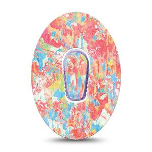 ExpressionMed Faded Summer Dexcom G6 Sticker and Tape  Faded Art Print, Vinyl Sticker and Tape Design CGM Design