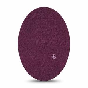 ExpressionMed Wine Red Medtronic Guardian Enlite Universal Oval, Single Tape Wine Plum Inspired, Plaster CGM Design