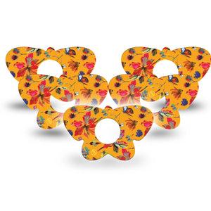 ExpressionMed Buzzing Wings Infusion Set Butterfly Shape Tape 10-Pack Tape Vibrant Wings, Plaster Continuous Glucose Monitor Design