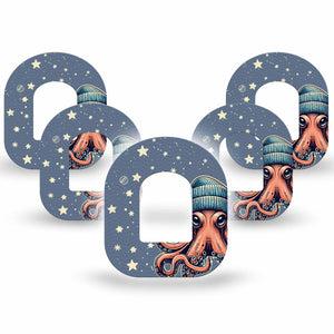 ExpressionMed Hipster Octopus Omnipod Tape 5-Pack Trendy looking Octopus Adhesive Patch Pump Design