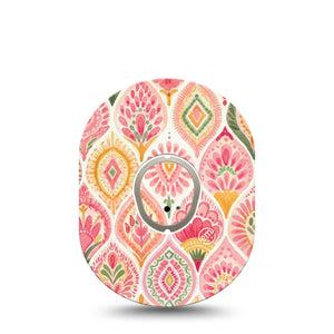 ExpressionMed Blush Dexcom G7 and Dexcom Stelo Glucose Biosensor System, Single Tape and Single Sticker light blush tone Overlay Patch for CGM