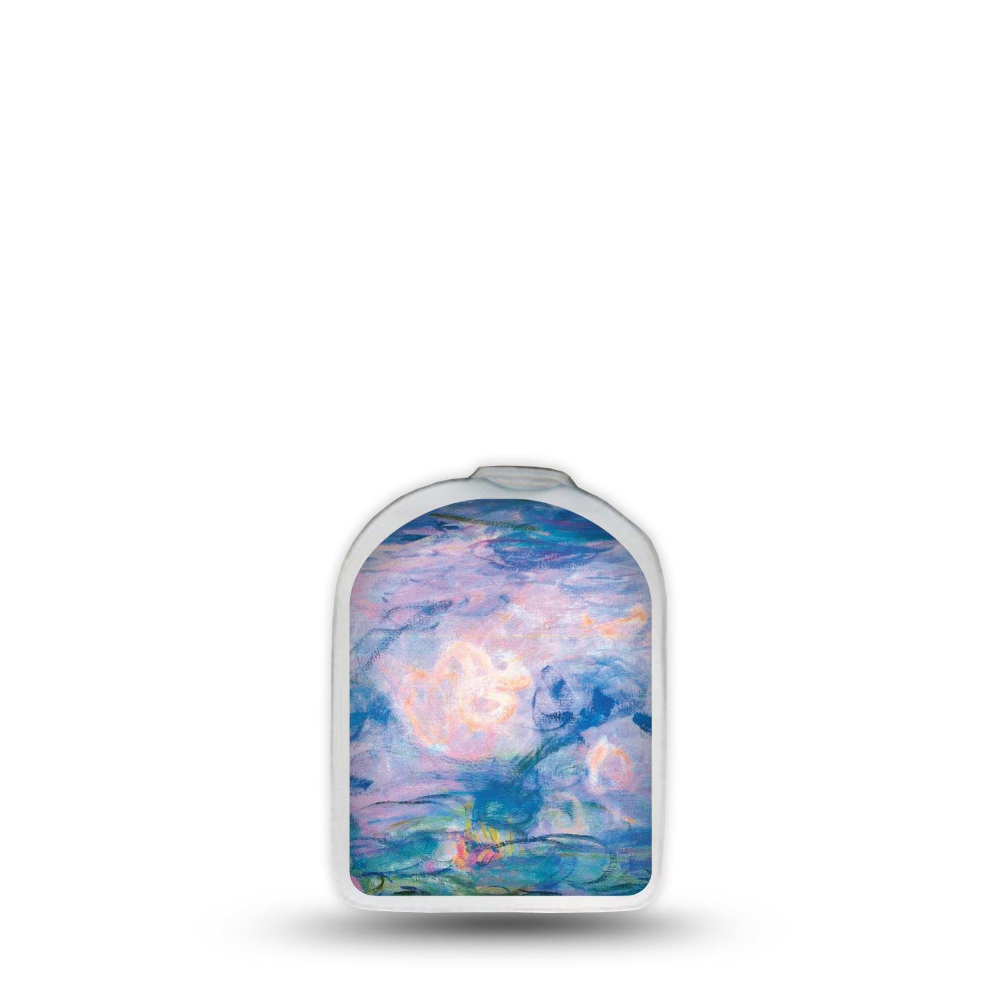 ExpressionMed Monet Water Lilies Omnipod Surface Center Sticker Single Sticker Painted Florals Themed Vinyl Decoration Pump Design