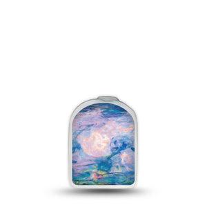 ExpressionMed Monet Water Lilies Omnipod Surface Center Sticker Single Sticker Painted Florals Themed Vinyl Decoration Pump Design