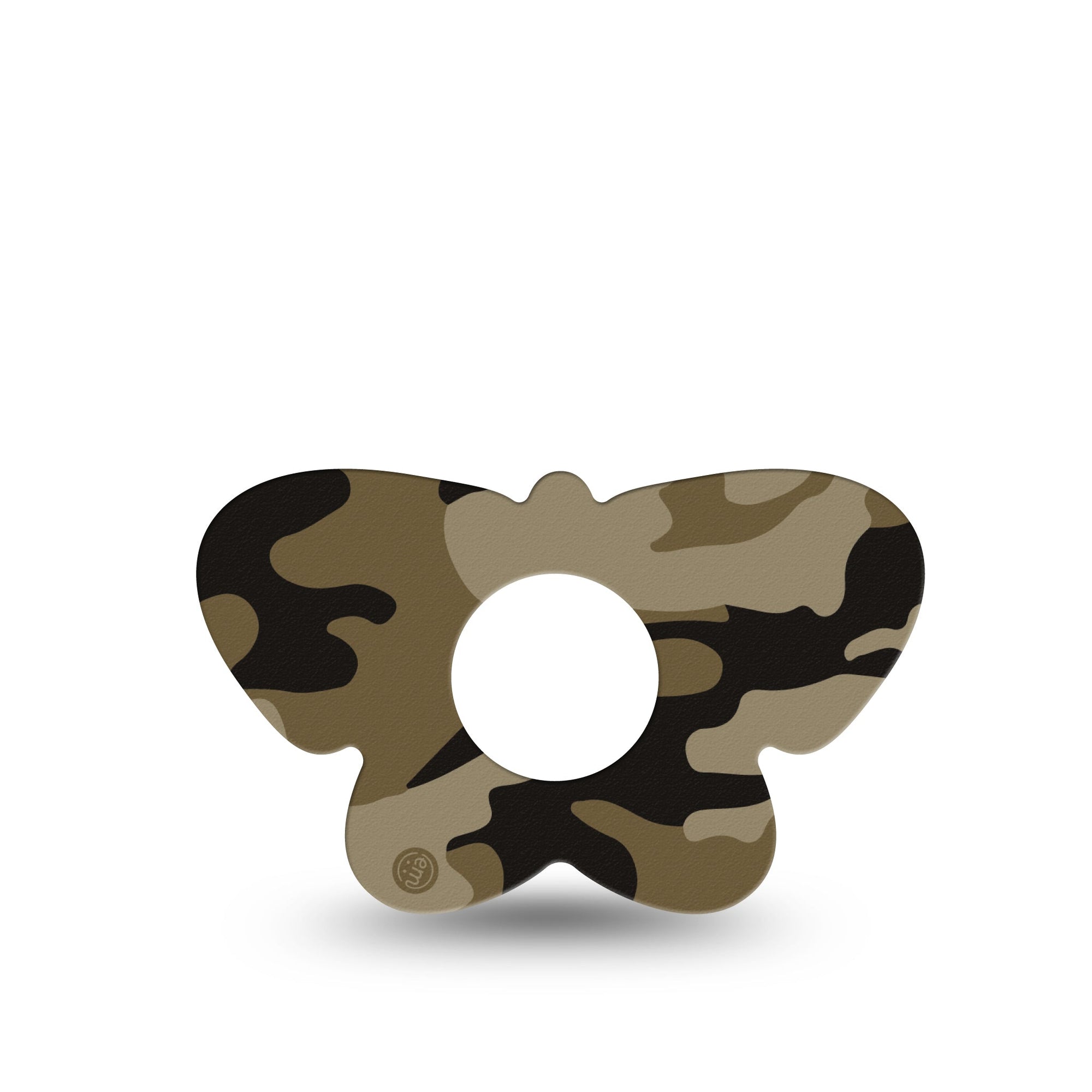 ExpressionMed Camo Infusion Set Butterfly Shape Tape 5-Pack Tape Tactical Gray Plaster Continuous Glucose Monitor Design