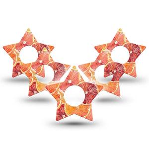 ExpressionMed Oranges Infusion Star, 10-Pack Painted citrus fruit Waterproof Sensor Cover For Pump