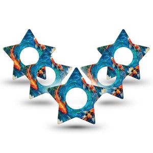 ExpressionMed Koi Pond Infusion Star, 10-Pack koi fish pattern Waterproof Sensor Cover For Pump