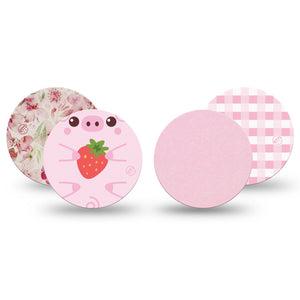 ExpressionMed Powder Pink Variety Pack Freestyle Libre 3 and Libre 3 Plus Overpatch, 4-Pack Tape Variety, Soft Pink Color Hues, Adhesive Patch CGM Design