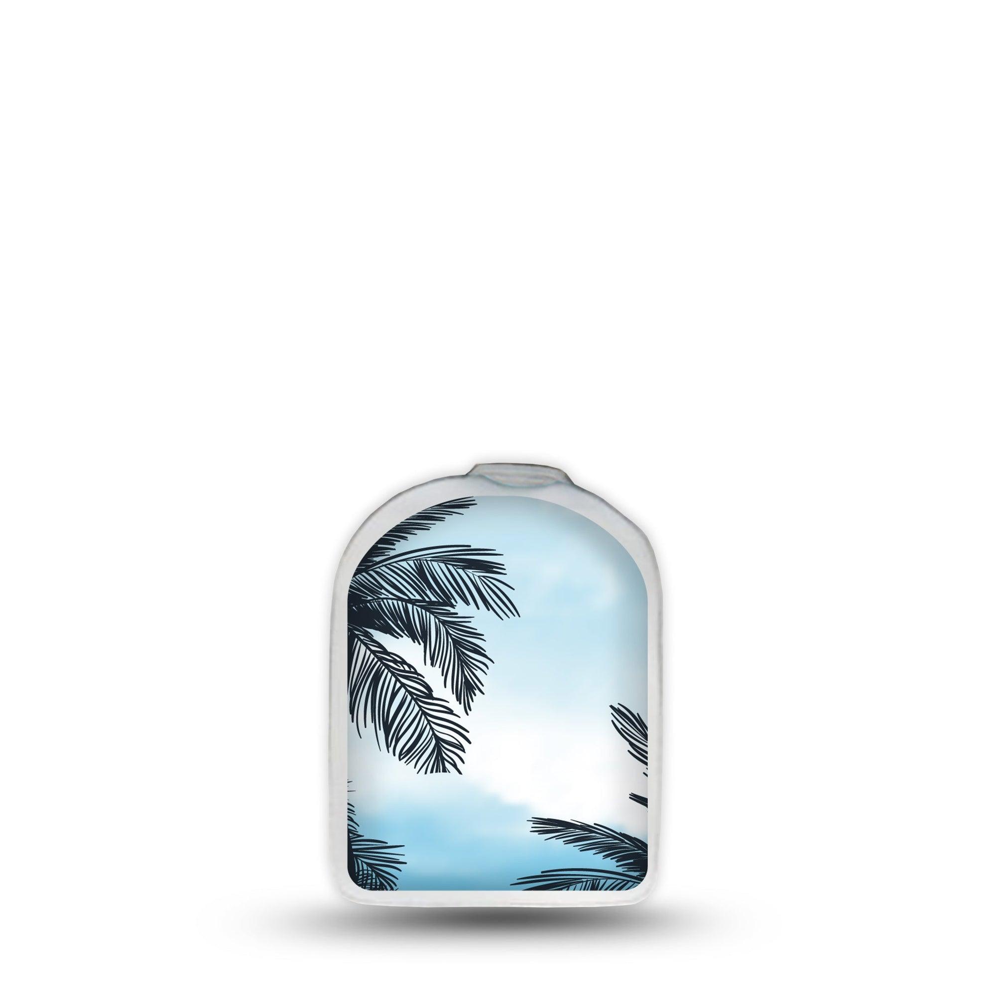 ExpressionMed Palmy Nights Omnipod Surface Center Sticker Single Sticker Beach Palms Vinyl Decoration Pump Design