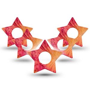 ExpressionMed Ruffles Infusion Star, 10-Pack Orange ruffles Waterproof Sensor Cover For Pump