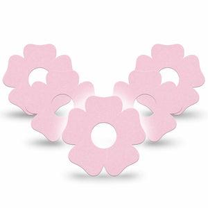 ExpressionMed Baby Pink Freestyle Libre 3 and Libre 3 Plus Flower Shape Tape, 5-Pack Tape Color Sample Inspired, Overlay Tape CGM Design