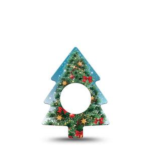 ExpressionMed Oh, Christmas Tree Freestyle Libre 2 Tree Shape Tape, Abbott Lingo, Single Tape Christmas Tree Cutout, Plaster Continuous Glucose Monitor Design