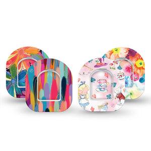 ExpressionMed Soft-Tone Omnipod Mini, tape and sticker gentle color palette Waterproof Sensor Cover For Pump