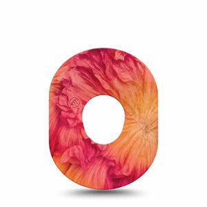 ExpressionMed Ruffles Dexcom G7 and Dexcom Stelo Glucose Biosensor System Gumdrop, Single Tape Flowing ruffle layers Fixing Ring Patch for CGM