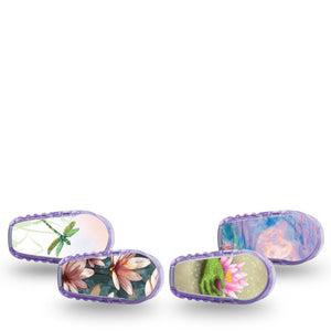 ExpressionMed Pondside Variety Pack Dexcom G6 Sticker, 4-Pack Sticker Variety Pond Waters Inspired, Vinyl Decoration Continuous Glucose Monitor Design