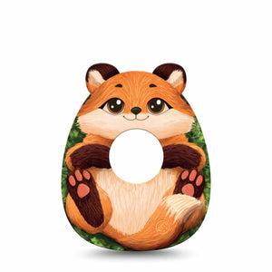 ExpressionMed Fox Infusion Set Gumdrop Shape Tape, 5-Pack Tape Orange Fox, Adhesive Tape CGM Design