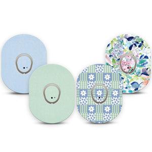 ExpressionMed Soft Balance Dexcom G7 and Dexcom Stelo Glucose Biosensor System, tape and sticker  Pastel blues and greens Decorative Decal for CGM