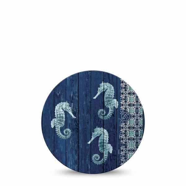 ExpressionMed Seahorse Dexcom G7 and Dexcom Stelo Glucose Biosensor System OverPatch, Single Tape seahorse pattern Adhesive Tape for CGM