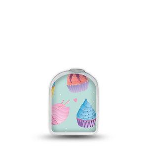 ExpressionMed Cupcakes Omnipod Surface Center Sticker Single Sticker Pastel Cupcakes Vinyl Decoration Pump Design