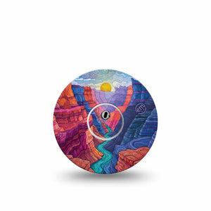 ExpressionMed Grand Canyon Freestyle Libre 3 and Libre 3 Plus, Single Tape and Single Sticker earthy rock aesthetic Accessories for Continuous Glucose Monitor