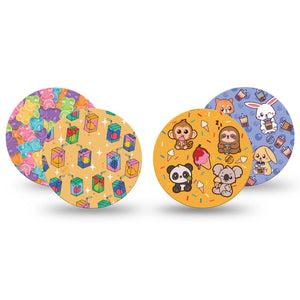 ExpressionMed Sugar Rush Variety Pack Dexcom G7 Overpatch, Dexcom Stelo Glucose Biosensor System, 4-Pack Tape Variety Sweet Treats, Overlay Tape CGM Design