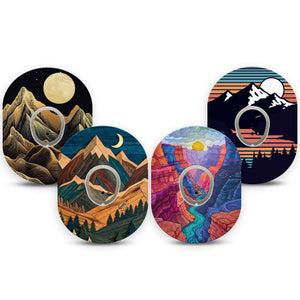 ExpressionMed Scenic Sights Dexcom G7 and Dexcom Stelo Glucose Biosensor System, tape and sticker  Stunning landscape inspired designs Decorative Decal for CGM
