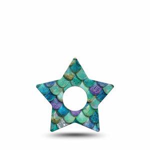 ExpressionMed Mermaid Scales Freestyle Libre 3 and Libre 3 Plus Star, Single Tape mermaid scale pattern Best Covers for CGM