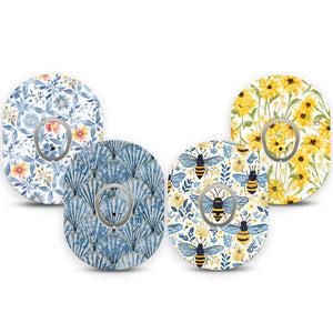 ExpressionMed Sunny Coast Dexcom G7 and Dexcom Stelo Glucose Biosensor System, tape and sticker  Fun decorative prints Decorative Decal for CGM