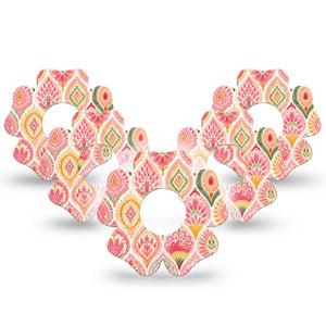 ExpressionMed Blush Infusion Flower, 10-Pack subtle pink texture Fixing Ring Patch For Pump
