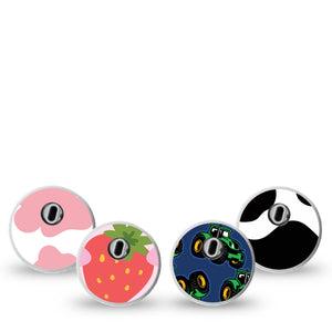 ExpressionMed Down on the Farm Variety Pack Freestyle Libre 3 and Libre 3 Plus Sticker, 4-pack Sticker Variety, Farm Life, Decorative Decal CGM Design