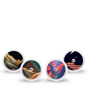 ExpressionMed Scenic Sights Freestyle Libre, Libre 2 Plus, and Abbott Lingo Sticker, 4-Pack Sticker National parks breathtaking scenery Overlay Patch for Continuous Glucose Monitor