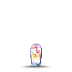 ExpressionMed Luminous Florals Dexcom G6 Sticker Single Sticker Only Soft Multicolored Blooms, Decorative Decal CGM Design