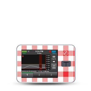 ExpressionMed Red Gingham T-Slim Sticker, Single Sticker Red checker print Fixing Ring Tape For Pump