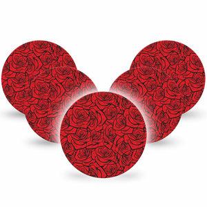 ExpressionMed Roses Freestyle Libre, Libre 2 Plus, and Abbott Lingo OverPatch, 5-Pack Rose bouquet Best Covers for CGM