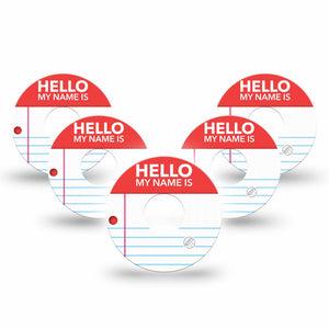 ExpressionMed Name Tag Freestyle Libre 3 and Libre 3 Plus Tape, 5-Pack Tape NDAM, Adhesive Tape Continuous Glucose Monitor Design
