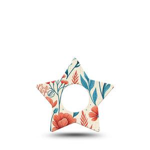 ExpressionMed Desert Wildflower Infusion Star, 5-Pack Desert floral pattern Waterproof Adhesive Tape For Insulin Pump