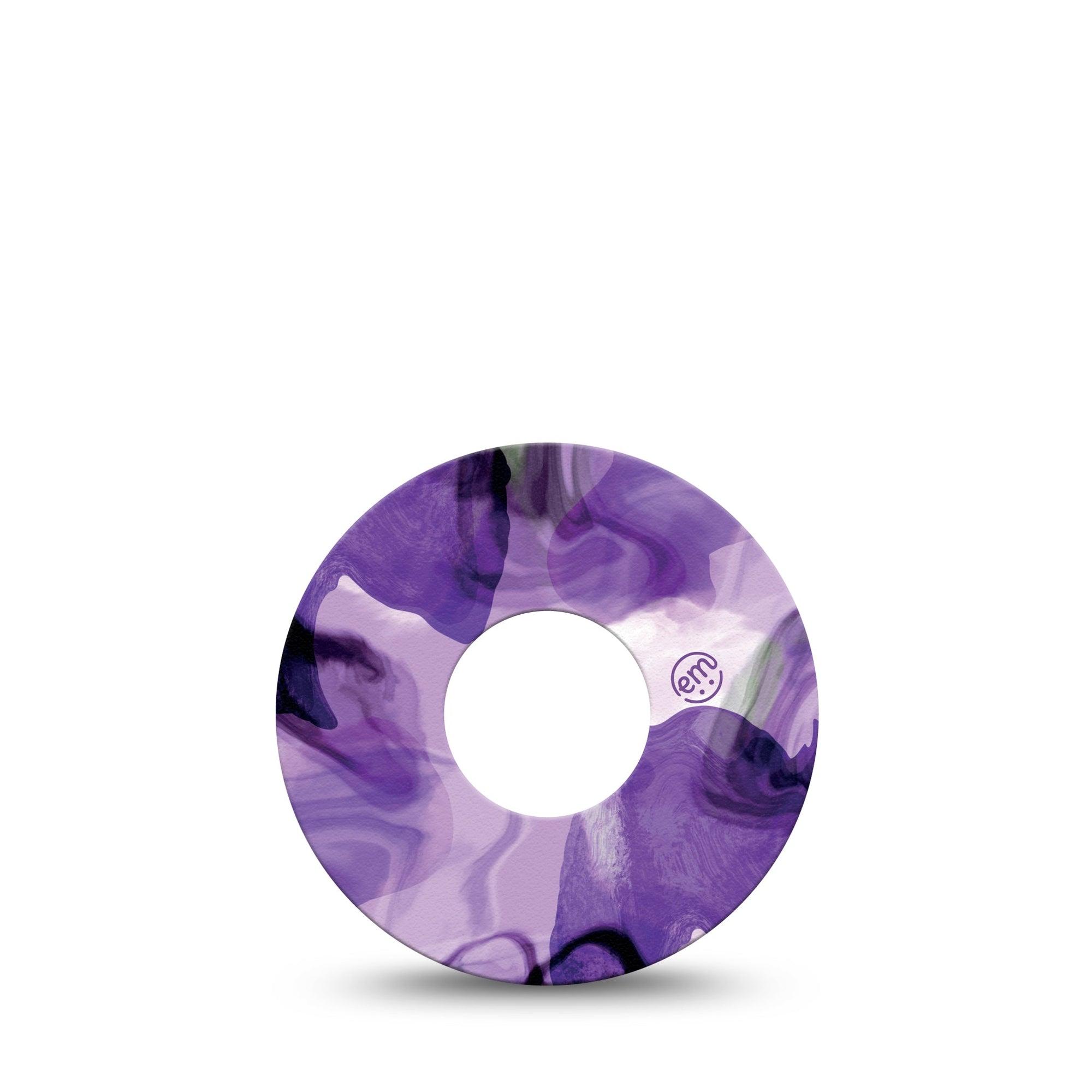 ExpressionMed Purple Storm Infusion Set Tape 5-Pack textured purple smokey Overlay Patch CGM Design