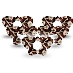 ExpressionMed Cozy Sweater Infusion Set Butterfly Shape Tape 10-Pack Tape Yarn Textile Inspired, Plaster Continuous Glucose Monitor Design