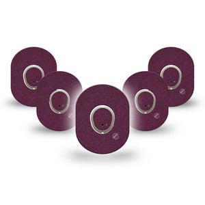 ExpressionMed Wine Red Dexcom G7 Mini Tape, Dexcom Stelo Glucose Biosensor System, 5-Pack Tape and 5-Pack Sticker Pantone Color, Patch Continuous Glucose Monitor Design