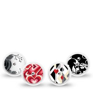 ExpressionMed Ace of Style Variety Pack Freestyle Libre and Libre 2 Plus Sticker, Abbott Lingo, 4-Pack Sticker Variety Face Card Inspired Prints, Vinyl Graphics Continuous Glucose Monitor Design