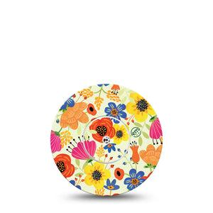 ExpressionMed Botanical Garden Freestyle Libre Sticker and Tape honey bee flowers Adhesive Sticker and Tape Design Continuous Glucose Monitor Design