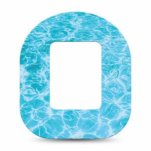ExpressionMed Sunlit Water Tandem Mobi, Single Tape Summer pool inspired Best Covers For Insulin Pump