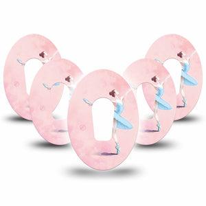 ExpressionMed Ballerina Dexcom G6 Tape 5-Pack swan lake ballerina Plaster CGM Design